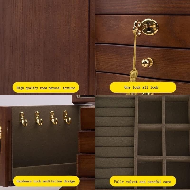 Caja de Madera Grande para Guardar Joyas, exhibir Pendientes, Anillos, Collares, Joyas, Organizador de Regalo, Embalaje