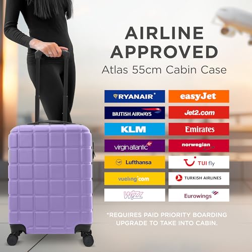 AVIO-Atlas-Cabin-Suitcase-52x35x20cm-Lightweight-Double-Wheel-Luggage-Bag-wCombi-Lock-3-Internal-Pockets-Telescopic-Handle-w-3-Heights-Durable-ABS-Hard-Shell-RyanAir-EasyJet-British-Airways