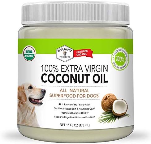 Stuart Pet Supply Co. Coconut Oil for Dogs(16 oz.) | Certified Organic Extra Virgin Superfood Supplement | Anti Itch & Hot Spot…