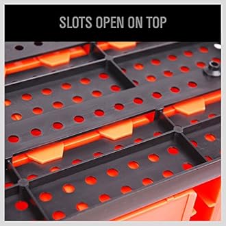 HORUSDY Wall Mounted Storage Bins Parts Rack 30PC Organizer Garage Plastic Shop Tool for Men's Gift, Blue,Orange,Red