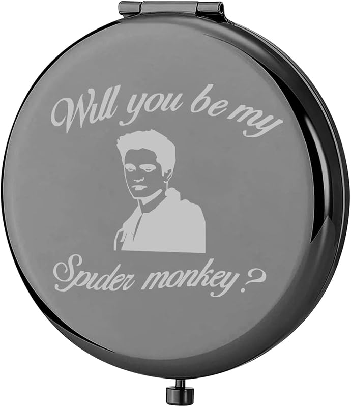 Espelho de bolso dobrável KEYCHIN Spider monkey-BL, redondo, 6,5 cm, 1 unidade