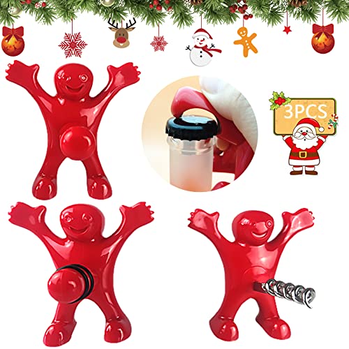 Flaschenöffner, Korkenzieher, 3 Stück Weinöffner, Weinflaschenöffner, Roter Mann Flaschenöffner, Bottle Opener, Korkenzieher und Weinflaschen Stopfen, Weinflaschenöffner Lustig für Männer Geschenk Flaschenöffner, Korkenzieher, 3 Stück Weinöffner, Weinflaschenöffner, Roter Mann Flaschenöffner, Bottle Opener, Korkenzieher und Weinflaschen Stopfen, Weinflaschenöffner Lustig für Männer Geschenk