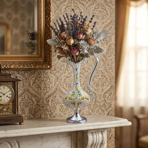 Récipient d'arrangement de fleurs en métal antique pour décorations de table - 8