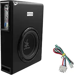 Caixa Slim Amplificada 8'' Wrms, Corzus, Cxs200S, Caixa de Som Automotivo e Alto Falante, Preto, 100 X 290 X 400 Mm