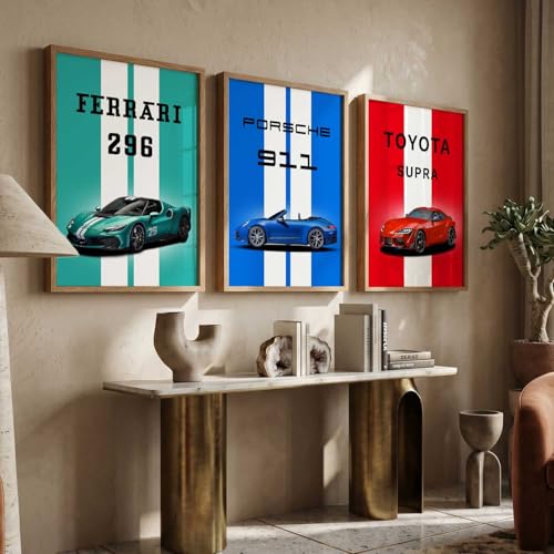 Image of kotart Big Sports Car Framed Posters Gift Items | Design 903 Beige | PaintingGXLBR903