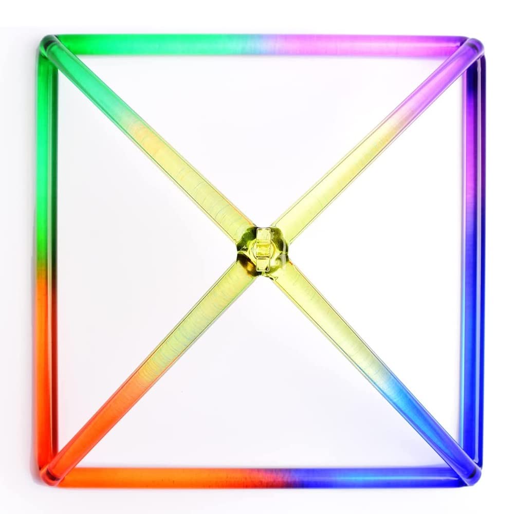 Piramide tibetana in Cristallo Arcobaleno, Suono Eccellente per la Meditazione, con percussione per Campane tibetane in Cristallo, per acces