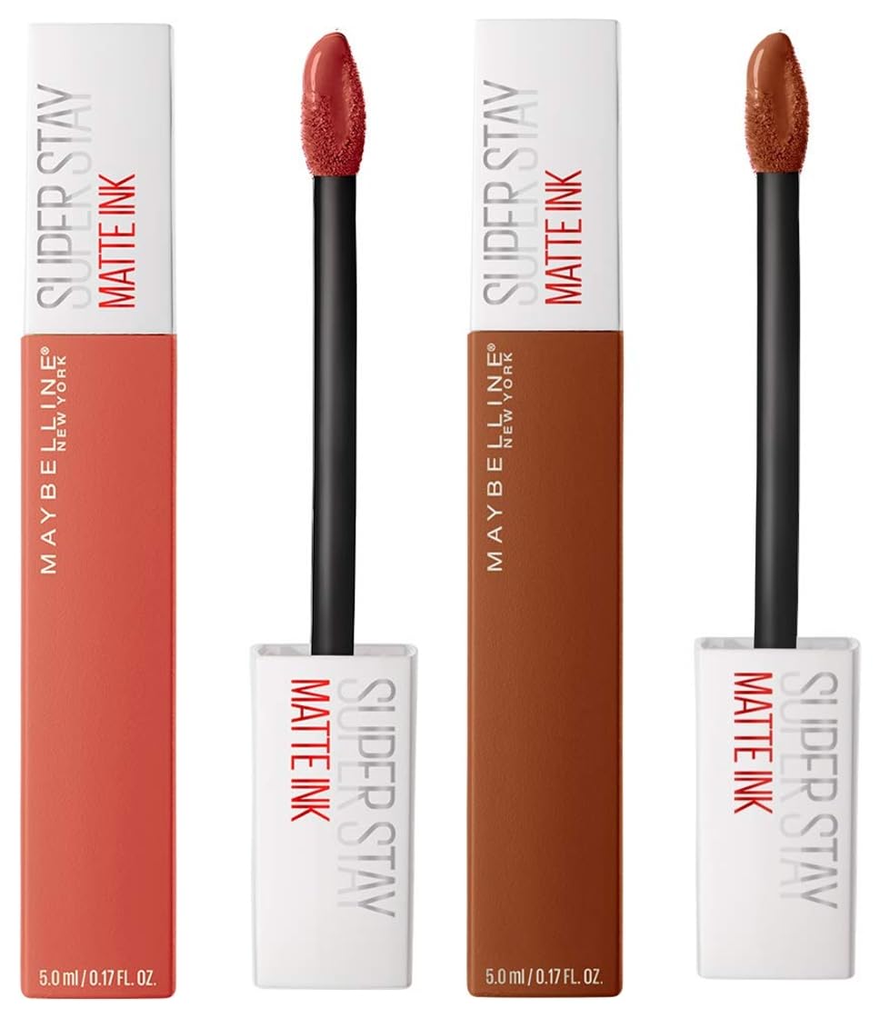 New York Super Stay Matte Ink Liquid Lipstick, 210 Versatile and 135 Globe Trotter, 5g (Pack of 2)