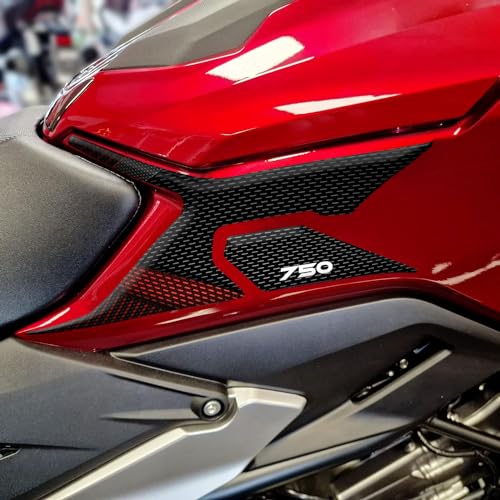 Autocollant résine 3D moto Honda NC 750X 2021 2022 2023 protection flanc rouge