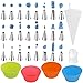 30 Kit per decorare torte,24 ugelli in acciaio inossidabile,Stampi per Cupcake in Silicone,sacchetti per piping in silicone,accoppiatori per sacchetti ghiaccio