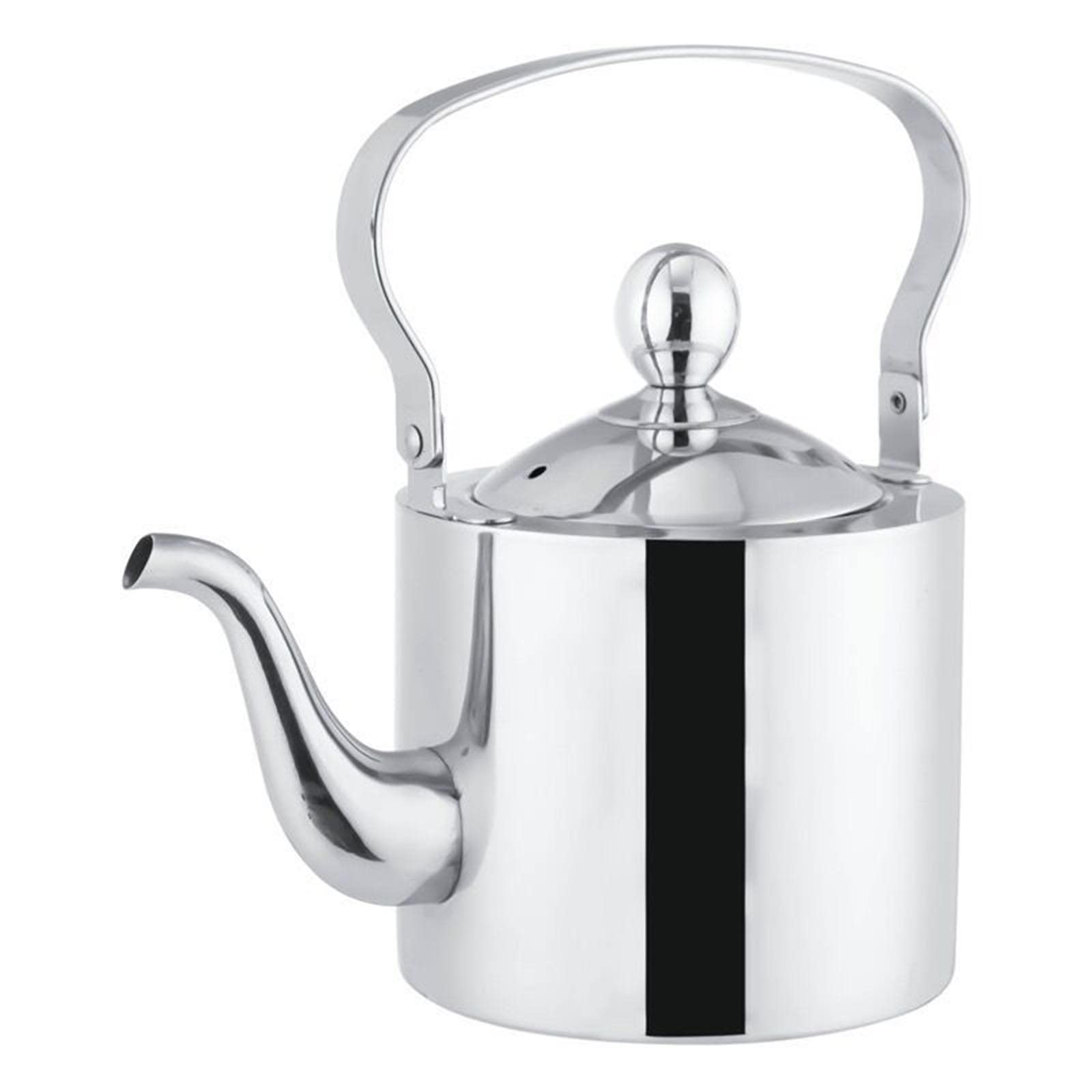 Kettle Hervidor Agua Tetera Calentador De Agua Pava Teteras para Fogón for Gas Hob Portatil Acero Inoxidable con Filtro Mango Anti-Quemaduras Orificio del Filtro