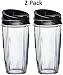 Ninja Pro Replacement Nutri Ninja 24 oz Cup with Sip & Seal Lid - For Blender BL450 BL454 Auto-iQ BL480 BL481 BL482 BL687 (2-Pack)