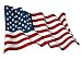 USA Flag Sticker Bumper Sticker Car Decal Gift Patriotic American Wavy United States (5x3 Inch)