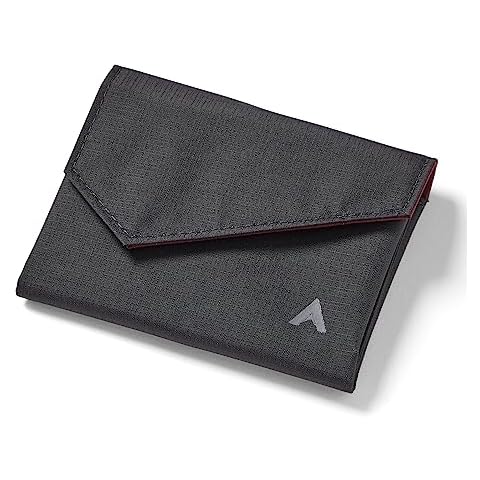 Allett Accordion Wallet, Jet Black | Nylon, RFID Blocking, Expandable, Minimalistic, Magnetic Closure | Holds 2-15 Cards, Bills, Receipts | Wallets for Men & Women Cover
