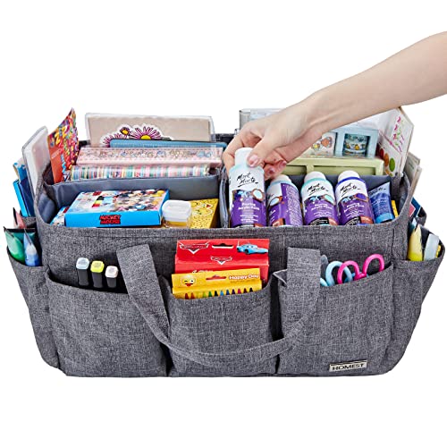 Homest TRXD0502 Craft Organizer Tote Bag With Multiple Pockets, Storage Art Caddy For Scrapbooking thumb #2