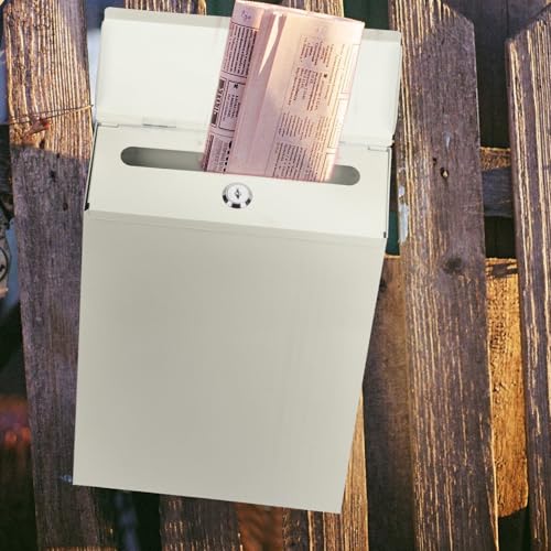 Boîte aux lettres murale blanche verrouillable haute capacité au design épuré
