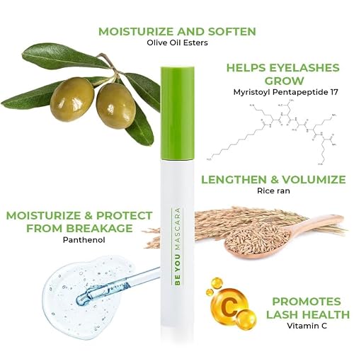 MAGIC BLACK | BE YOU MASCARA The Original Lash Perfecting and Extension Mascara. Fiber & Flake Free, Buildable Gel. Instantly Prime, Perfect, Define, Lengthen, Strengthen. Vegan & Cruelty Free. — view 6