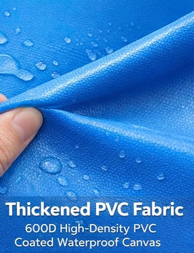 Estanque de peces de PVC con marco de acero para exterior, piscina de lona 400x100 cm 4