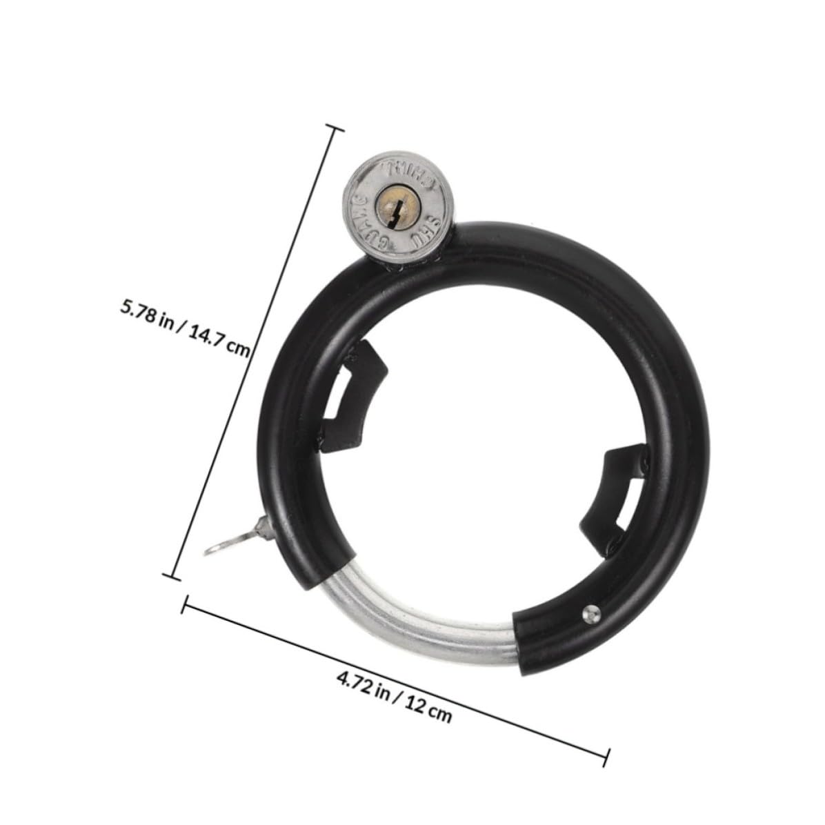 GLEAVI 3 Set Lucchetto Antifurto per Bici, Blocca Bici Rotondo in Acciaio Inossidabile Nero, Resistente All'usura, per Scooter e Moto, Sicurezza per Ciclismo