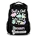 COOPASIA Personalized Dinosaur Backpacks for Boys Girls, 16 Inch Cute Backpack for School, Pink Adjustable Straps, Durable, Lightweight, Large Capacity Bookbag for Kids