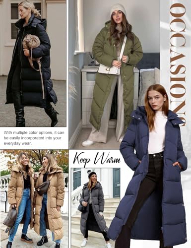 CMTOP Damesjas voor de winter, warm, gevoerd, fleece, lange ritssluiting, met capuchon, thermische jas, casual, elegant, hoodie, parka met zakken, Rood, L