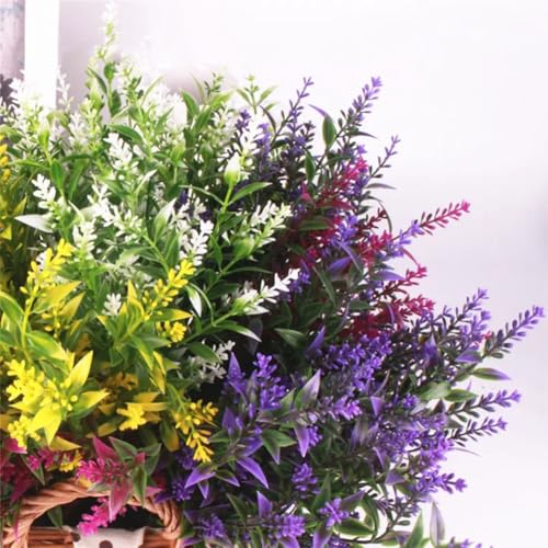 Bouquet de lavande artificielle blanche de 35 cm pour décoration - 5