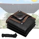 Shade tarps for Outdoors, offering up to 90% Shading. 6x6 ft Plant Covers Made with Durable Shade Fabric, Suitable for Gardens, pergolas, greenhouses, patios, Chicken coops, Dog kennels, etc. (Black)
