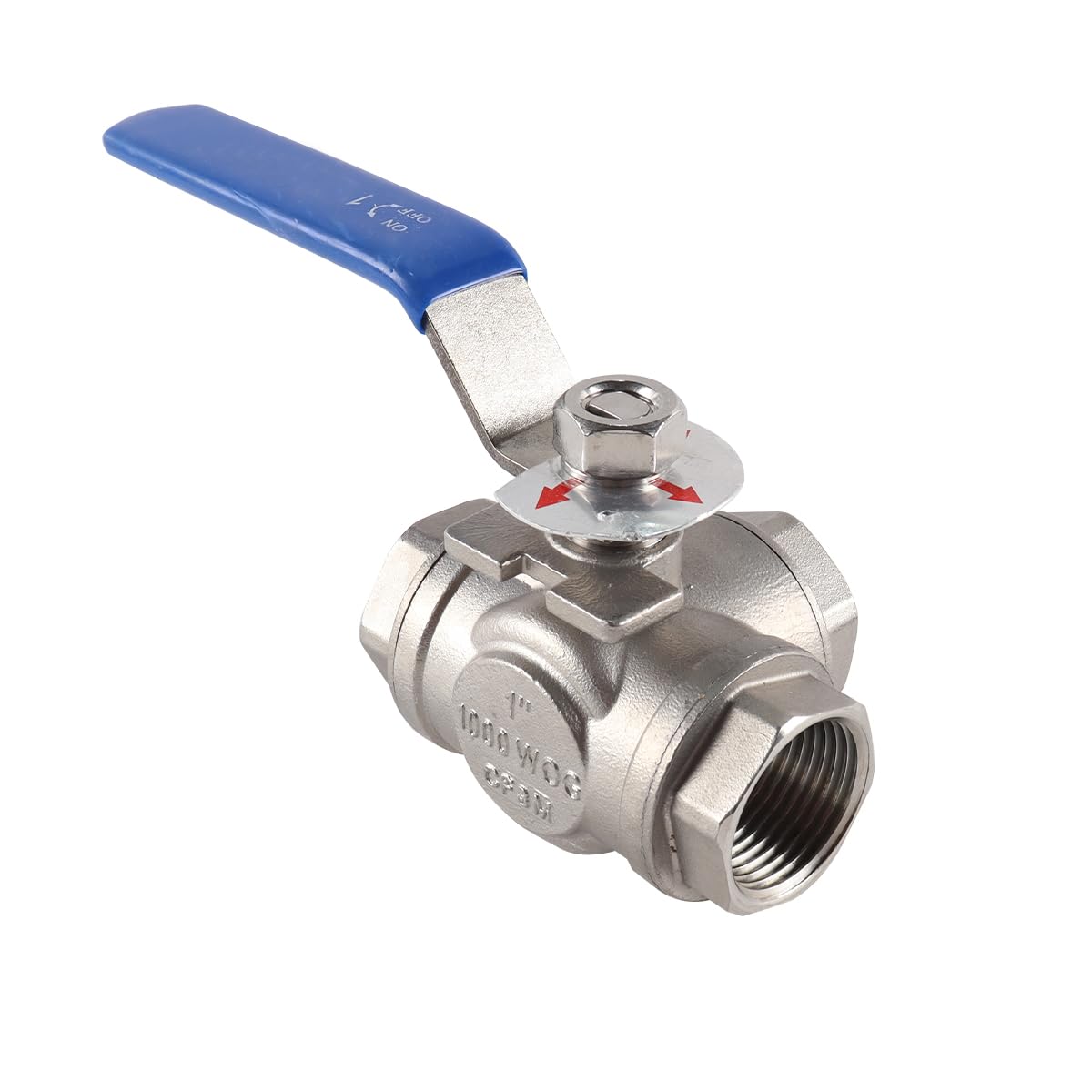 Vanne à Boisseau sphérique 3 Voies en Acier Inoxydable, Filetage RC 1 Pouce, DN25 304, Type T, raccord de tuyauterie Industriel, vanne de régulation de débit Manuelle