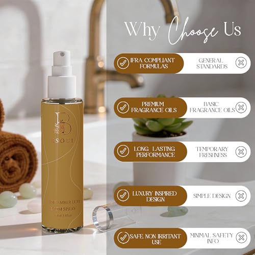 Image of BSOUL Air Freshener Spray 100 ML Pack of 2 Oud Amber | Calming Floral Room & Nature Inspired Fragrance for Car Non-Toxic & Long-Lasting Room Freshener