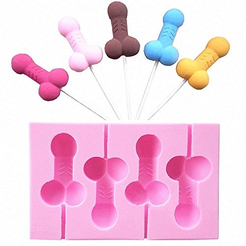 MoldFun Male Funny Shaped Silicone Mold for Bachelorette Bride-to-be Party Supplies, Used for Lollipop, Chocolate, Candy, Fondant, Jello Shot, Cake Decorating