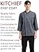 KITCHIEF Chef Clothes Men Black Chef Coat Long Sleeve Chef Jacket Men,Chef Uniform for Kitchen,Restaurant,Hotel Uniform (Gray, Large)