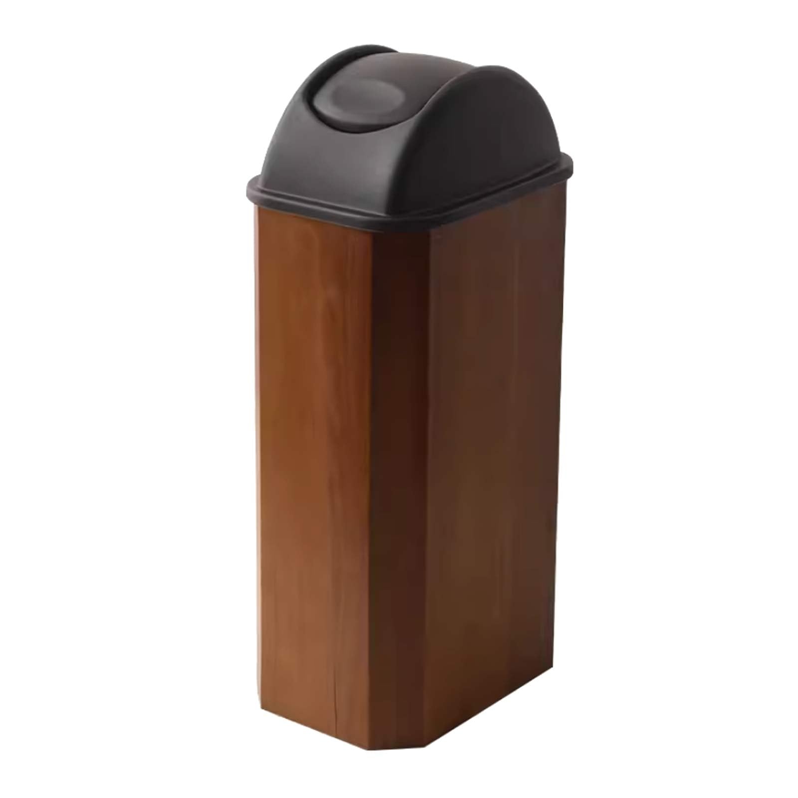 BYBESTWooden Trash Can Home Commercial Luxury Wastebasket Garbage Container Bin with Lid for Bathroom Kitchen Home Office, 48L