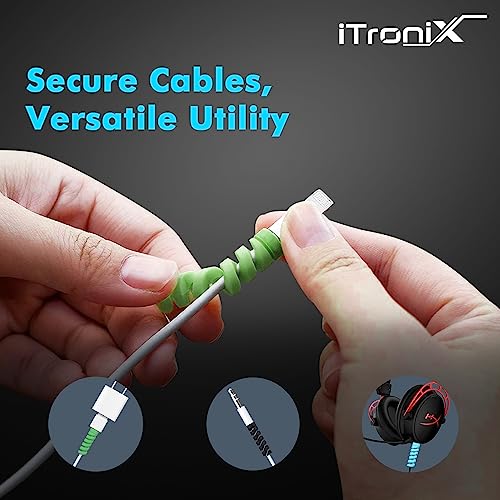 Image of iTronix 8 Pieces Mobile Charging Cables & Earphones Wire Protector (Pack of 8) Multicolor