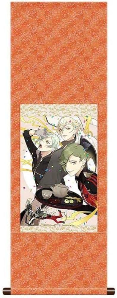 Amazon.co.jp: 刀剣乱舞 とうらぶ 一周年記念祝画 掛け軸 膝丸・髭切