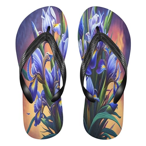 STAYTOP Pretty Iris Flip Flops Sandals of Men's & Women's,Sandals Beach Slippers Shower Slides