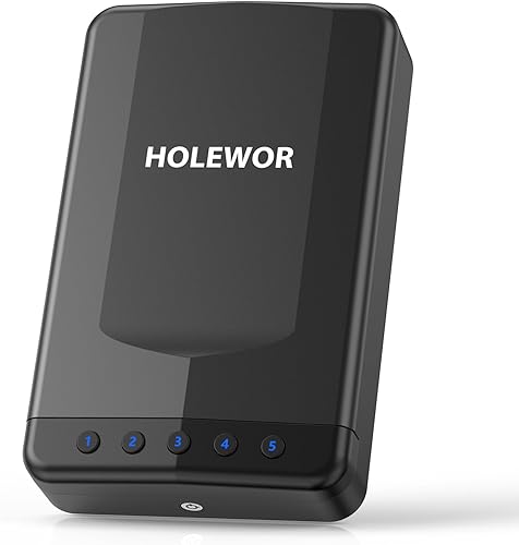 Miniatura 9 de Caja fuerte para armas en el automóvil, caja fuerte pequeña para pistolas, caja de seguridad biométrica para armas de mano con huella digital,