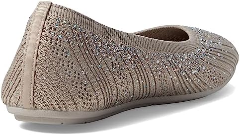 SKECHERS Women's Cleo 2.0-Glitzy Daze Ballet Flat, Taupe, 11 | Image 4