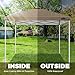 10x10ft Replacement Canopy Top with Air Vent, Waterproof & UV Protection Canopy Tent Top Cover for Straight Leg Canopy Frame - for Outdoor, Patio, Event, Trade Show (Khaki, 10x10ft)