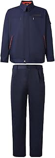 Herren Baumwoll-Schweißer-Arbeitsanzug-Set Schweißerjacke und -hose Mit Stehkragen Industrielle Arbeitskleidung