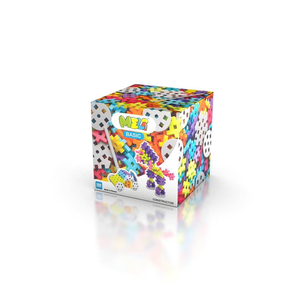 MELI- Basic Constructor 100pcs Juegos de construcción, Multicolor (50033)