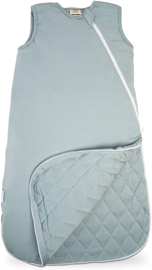 1.5 TOG Baby Sleep Sack for 6-12 Months - Soft Quilted Bamboo Rayon, Wearable Blanket, Double Zippers Zip-Up
