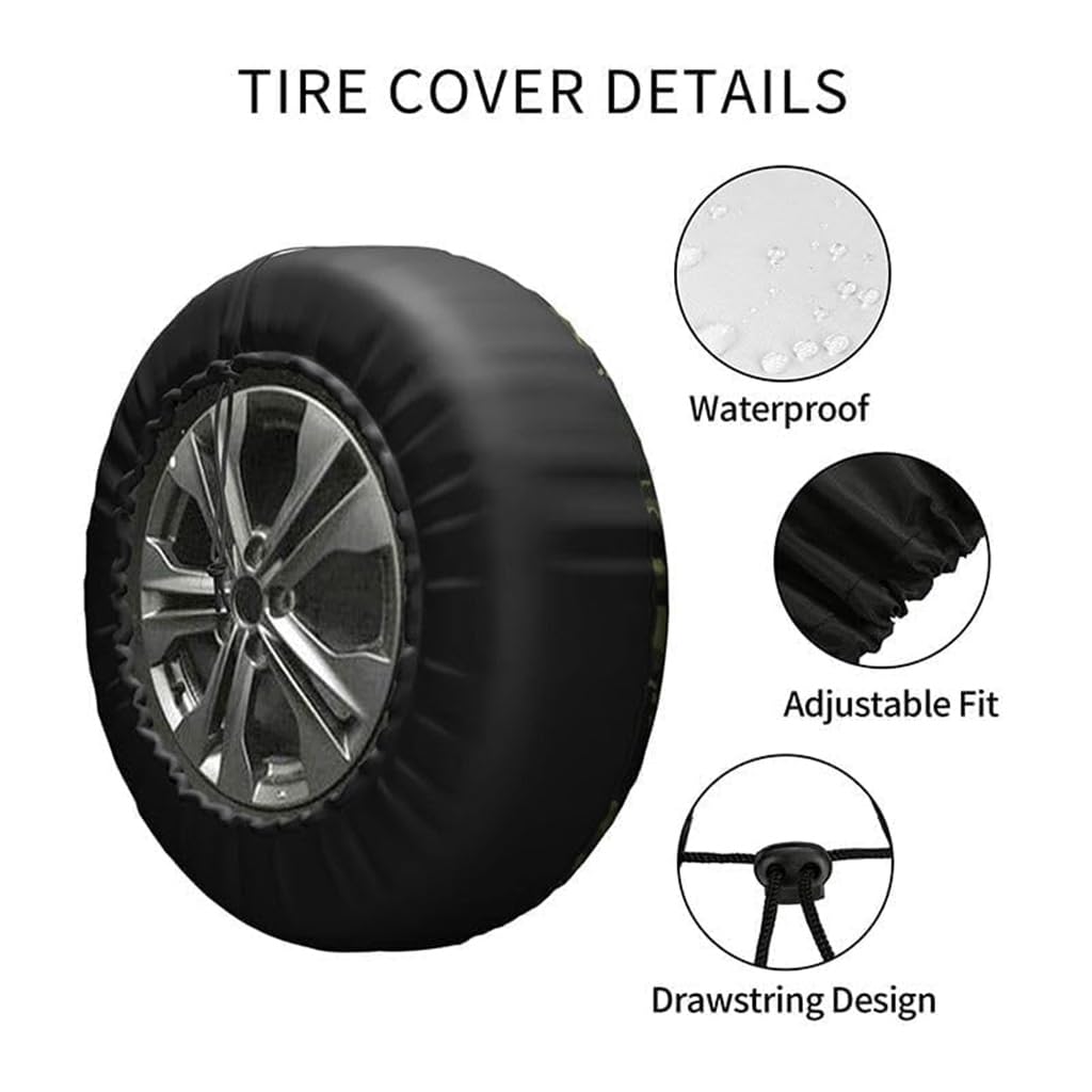 Copertura Ruota di Scorta per Mitsubishi Pajero Sport 2011-2017, Copertura Pneumatico Impermeabile Protettiva per Pneumatico Accessori Esterni per Auto,A-16inch