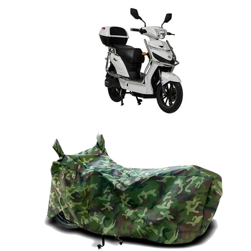 Image of DUFFEL-100% Heat Protection Two Wheeler Bike /Scooty Body Cover for Avan Xero BS6 Water Resistance /UV-Rays /Birds Dropping /Scratchproof /Dust Proof /Waterproof[Green Jungle Print]