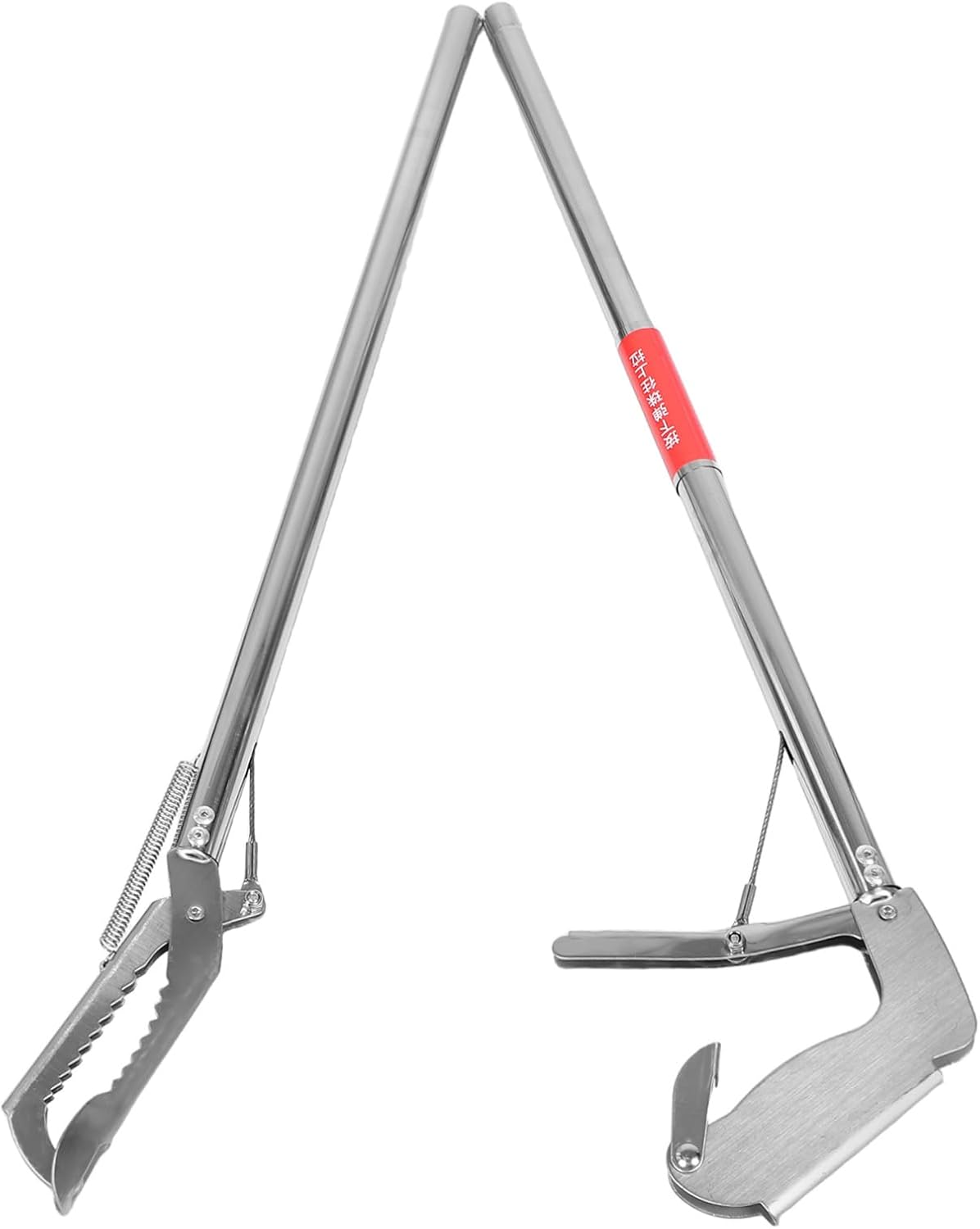 Kisangel 1pcs Stainless Steel Snake Clamp Foldable Precision Animal Handling for Reptiles and Eels and Easy to Clean for Outdoor Adventures and Farm Use