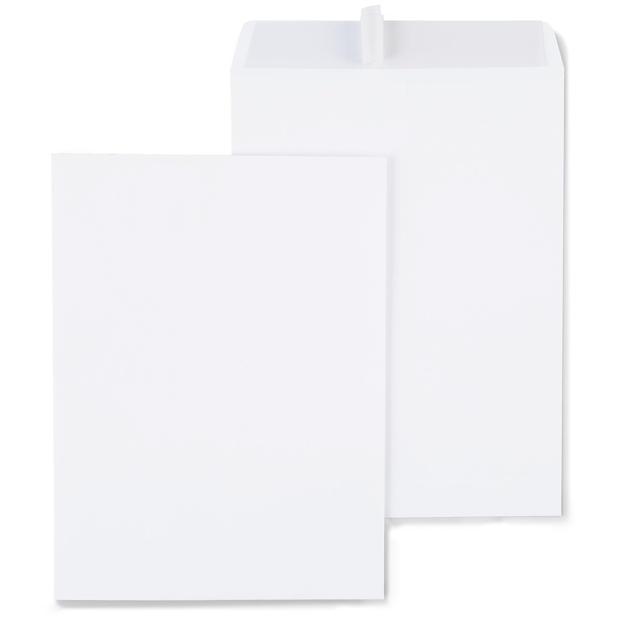 Grapas 9 "x 12" White Wove easyclose catálogo sobres, 100/caja