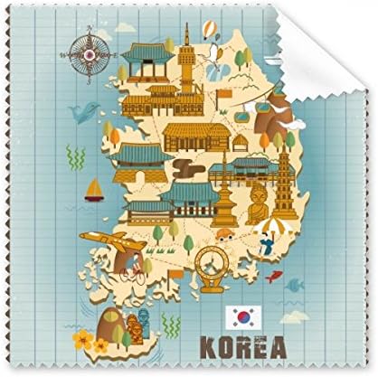 Popular Landmarks in South Korea Cleaning Cloth Phone Screen Glasses Cleaner 5pcs image 2