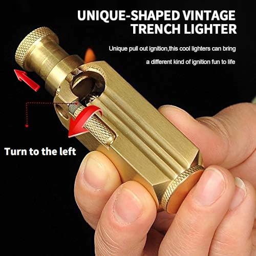 Encendedor vintage de cobre recargable YANCONG miniatura 2
