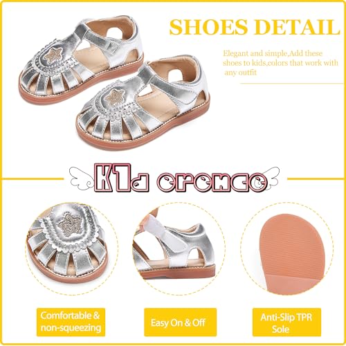 Image of Kiderence Toddler Girls Sandals Little Girls Kids Summer Shoes Toddler Sandals