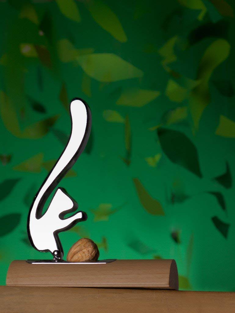 Alessi AB13 Scoiattolo - Casse-Noix Design, en Acier Inoxydable 18/10 et Bois