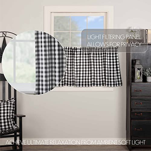 Vhcbrandsanniebuffalocheckcottonfarmhousekitchencurtainsrodpocket24x36tierpairblack Urban Country Home Decor Vhc brands annie buffalo check cotton farmhouse kitchen curtains rod pocket 24×36 tier pair black urban country home decor
