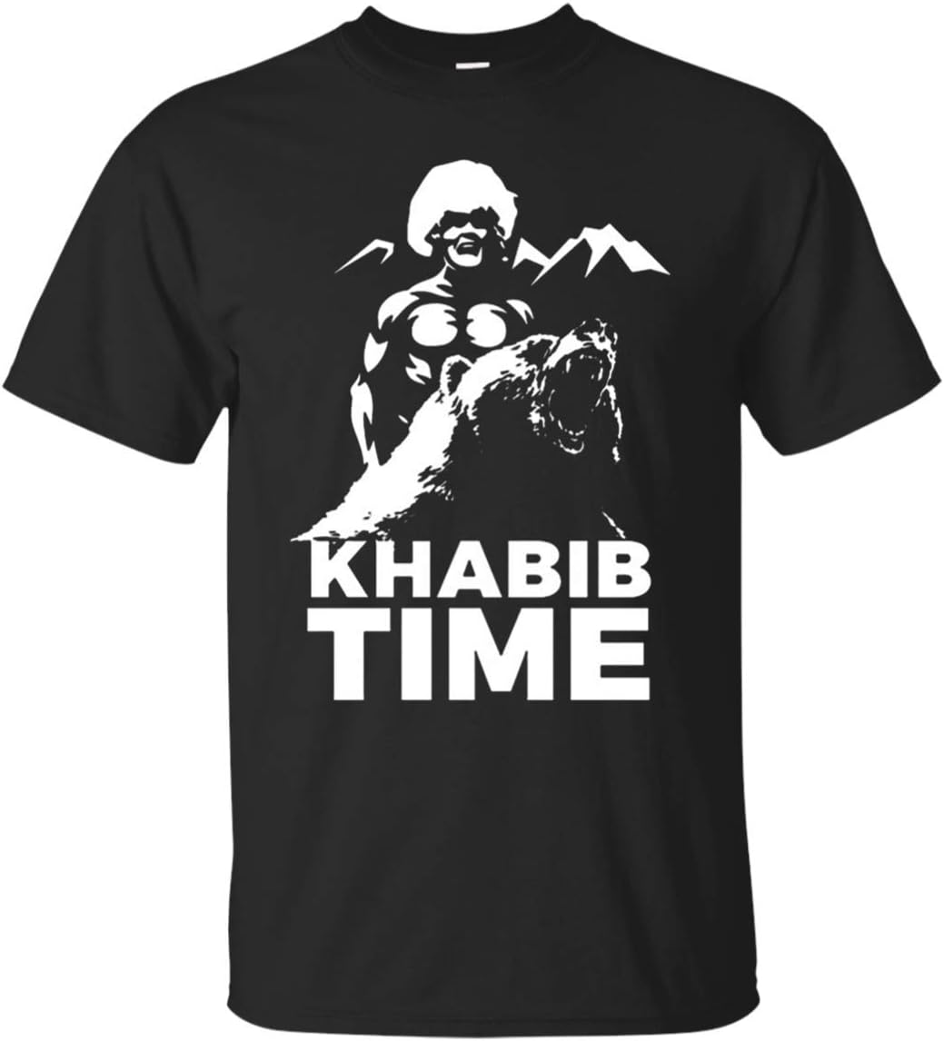 Khabib Nurmagomedov T-Shirt Khabib Time MMA UFC Men's Tee Shirt Short Sleeve